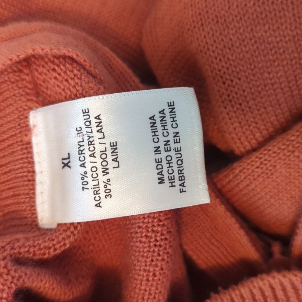 Rust Orange Sweater With Embroidery - Picture 8 of 8